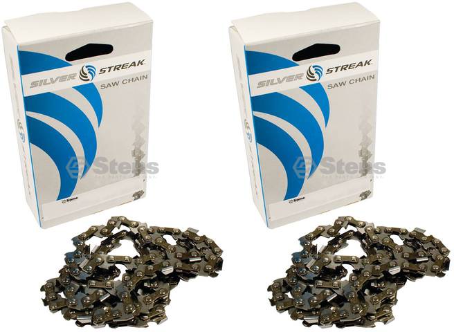 2 Pack Stens 095-3627 Chain Pre-Cut Loop 62 DL 3/8" LP .050 S-Chis Reduced Ki