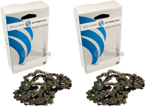 2 Pack Stens 095-3687 Chain Pre-Cut Loop 68 DL 3/8" LP .050 S-Chis Reduced Ki