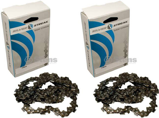 2 Pack Stens 096-3677 Chain Pre-Cut Loop 67 DL .325" .050 S-Chisel Standard