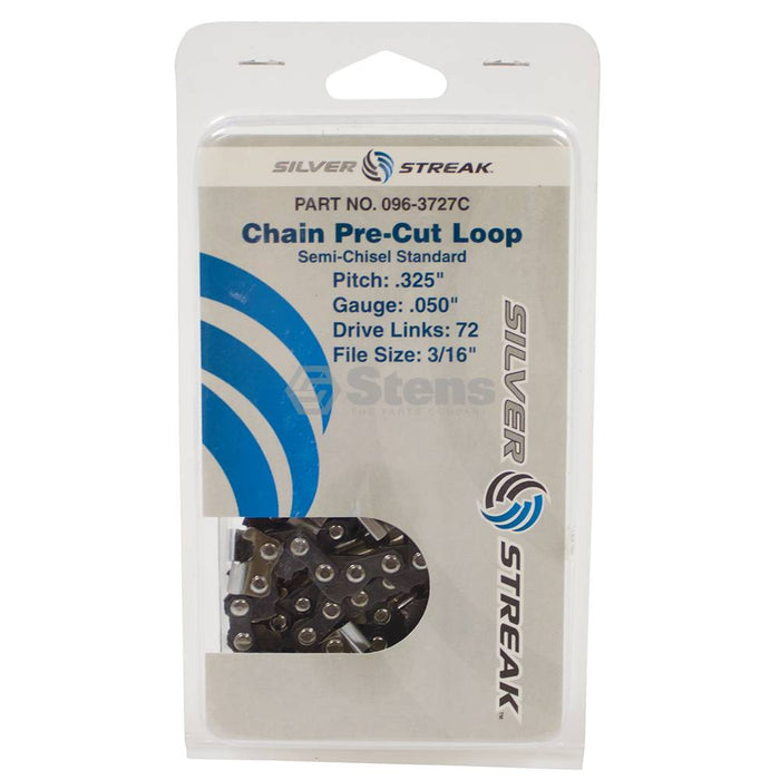 Stens 096-3727C Chain Loop Clamshell 72 DL .325" .050 S-Chisel Standard