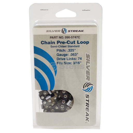 Stens 096-5747C Chain Loop Clamshell 74 DL .325" .063 S-Chisel Standard