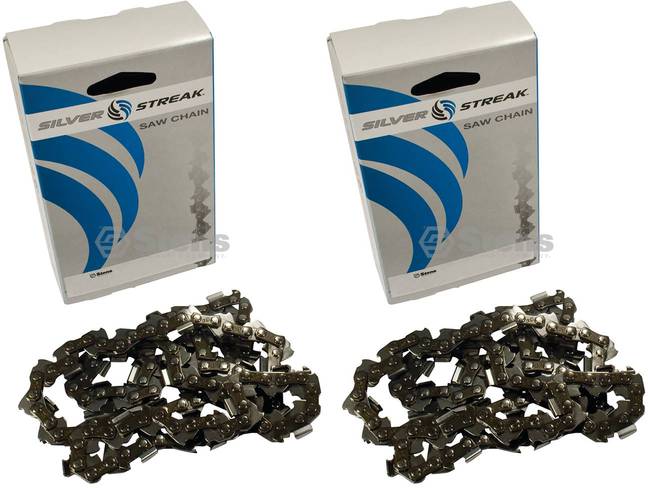 2 Pack Stens 097-3667 Chain Pre-Cut Loop 66 DL .325" .050 S-Chis Reduced Kic