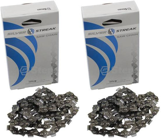 2 Pack Stens 097-3687 Chain Pre-Cut Loop 68 DL .325" .050 S-Chis Reduced Kic