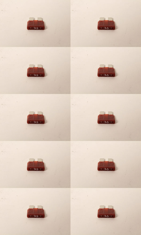 10 Pack Genuine Generac 0D7178T Brown 7.5 Amp ATO Type Fuse OEM