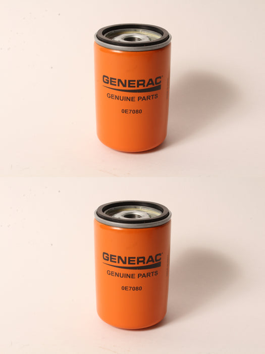 2 PK Generac 0E7080 Oil Lube Filter For Liquid Cooled 1.6,2.5,3.0,4.2L G3 OEM