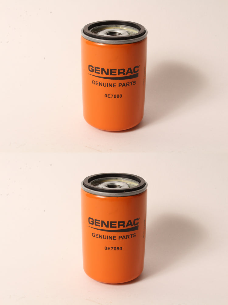 2 PK Generac 0E7080 Oil Lube Filter For Liquid Cooled 1.6,2.5,3.0,4.2L G3 OEM