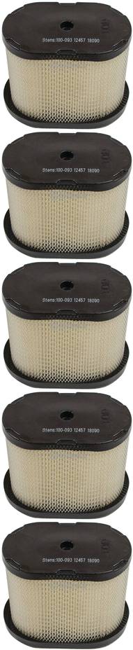 5 Pack Stens 100-093 Air Filter Fits B&S 697029