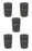 5 Pack Stens 100-576 Air Filter Fits Echo 13031700760 Most PB Series