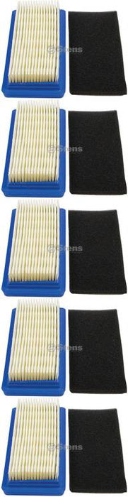 5 Pack Stens 102-149 Air Filter Combo Replaces Honda 17211-ZG9-800