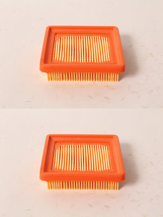 2 PK Air Filter For Stihl 4180-141-0300B KM91R KM131 BT131 HT132 FS89 FS111 FC96