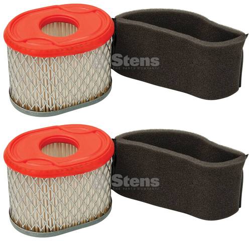 2 Pack Stens 102-499 Air Filter Combo Fits B&S 796970