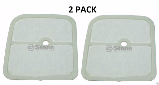 2 Pack Stens 102-561 Air Filter for Echo 13031051830 HCA200 ES200 PB200 SRM2000