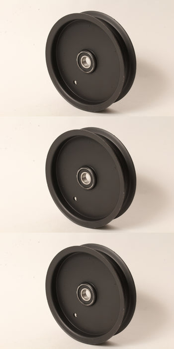 3 PK Idler Pulley Fits Hustler 781385 52" 60" 72" Super Z 6-3/4" OD 11/16" ID