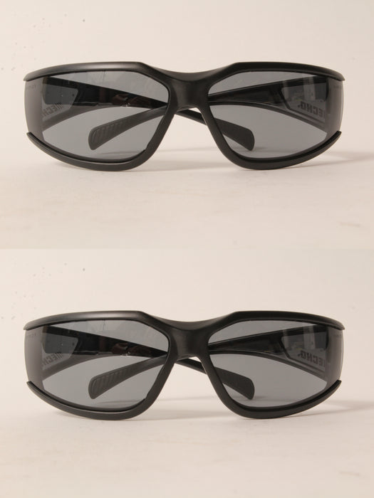 2 PK Echo 102922456 Turbine Safety Glasses Black Frame Gray Lens