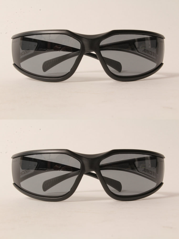 2 PK Echo 102922456 Turbine Safety Glasses Black Frame Gray Lens