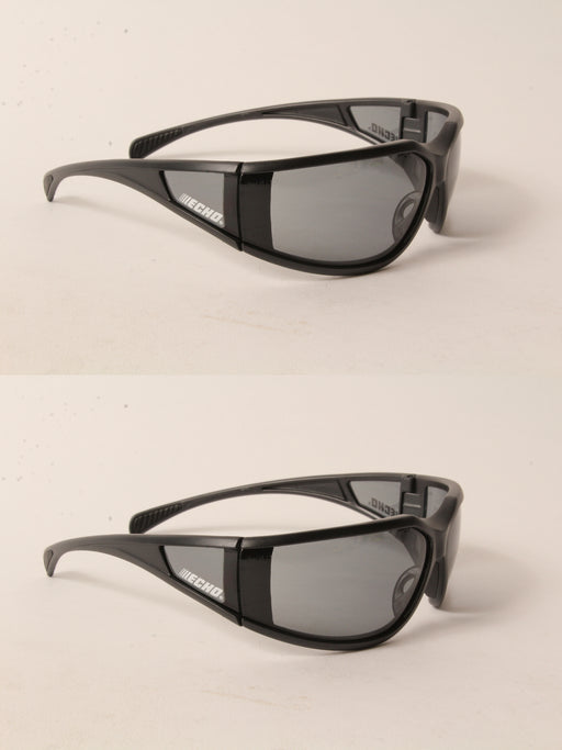 2 PK Echo 102922456 Turbine Safety Glasses Black Frame Gray Lens