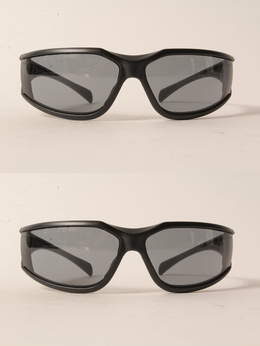 2 PK Echo 102922456 Turbine Safety Glasses Black Frame Gray Lens