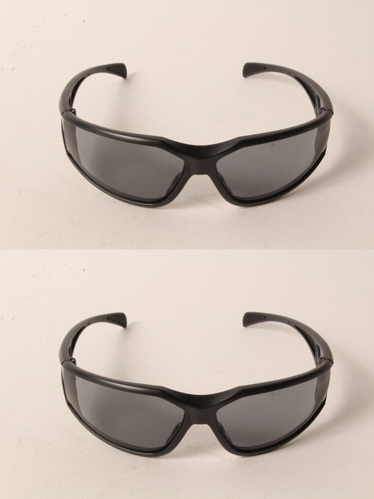 2 PK Echo 102922456 Turbine Safety Glasses Black Frame Gray Lens