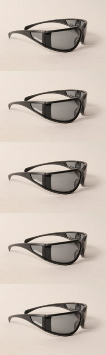 5 PK Echo 102922456 Turbine Safety Glasses Black Frame Gray Lens