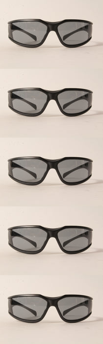 5 PK Echo 102922456 Turbine Safety Glasses Black Frame Gray Lens