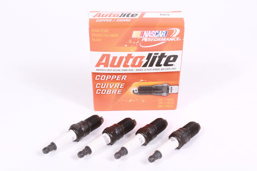 Box of 4 Genuine Autolite 103 Copper Resistor Spark Plugs