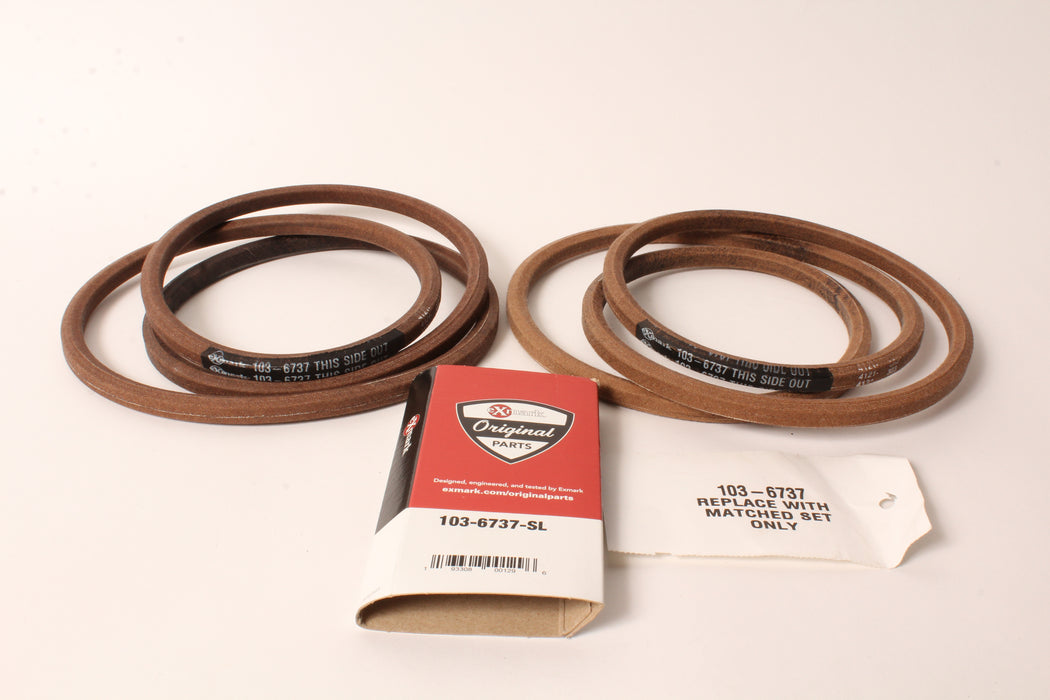 Genuine Exmark 103-6737-SL Matched Pair Belts Navigator S-Series 103-6737 OEM