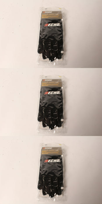 3 PK Echo 103942194 Sport & Landscape Gloves Medium Black Form Fitting Fingers