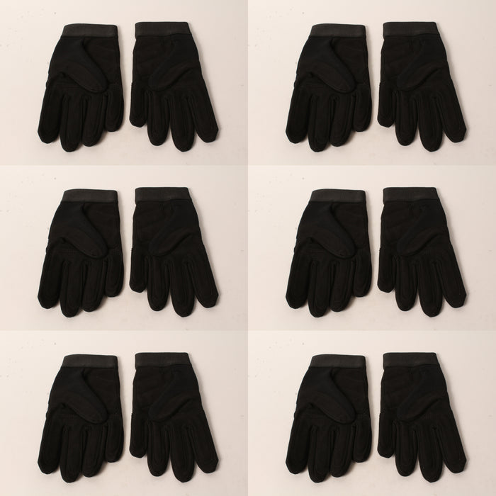 6 PK Echo 103942194 Sport & Landscape Gloves Medium Black Form Fitting Fingers