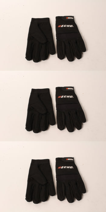 3 PK Echo 103942197 Sport & Landscape Gloves XL Black Form Fitting Fingers