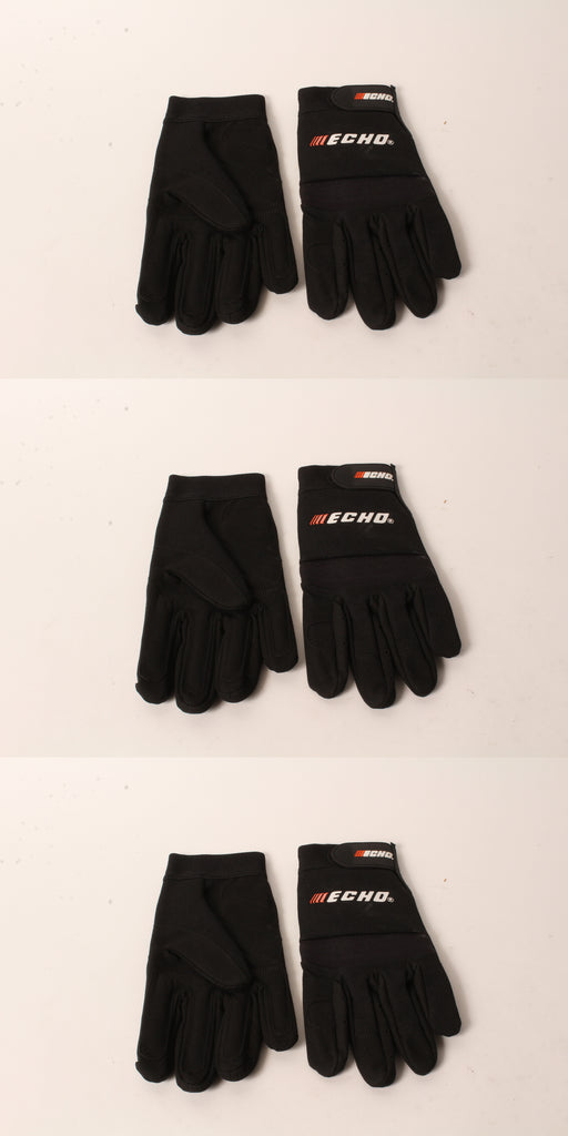 3 PK Echo 103942197 Sport & Landscape Gloves XL Black Form Fitting Fingers