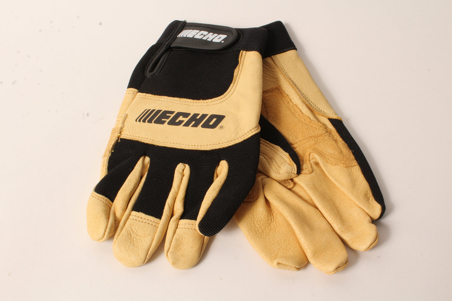 Echo 103942199 Vibration-Reducing Landscape Gloves XL Leather Foam Pad Palm