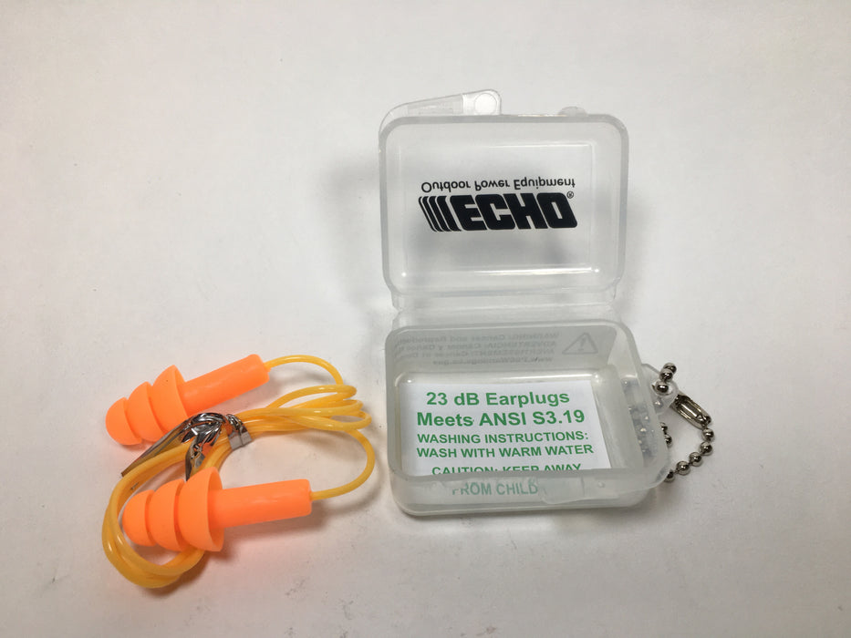 Genuine Echo 103942210 NRR31 Ear Plugs with Storage Travel Case