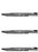 3PK Mower Blades 13-7/8" X 5/8" For Gravely 014668 034984 349851 Windsor 50-1550