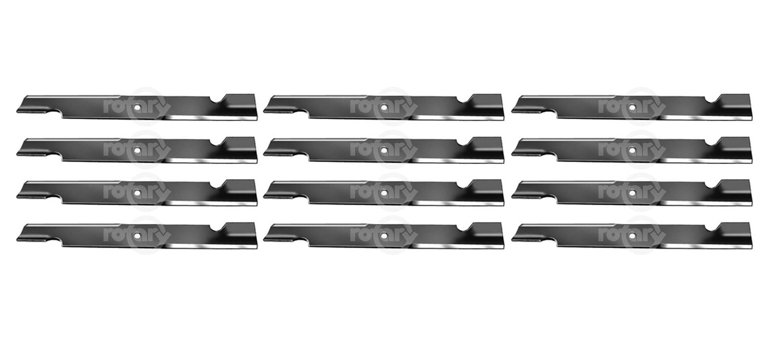 12 Pack Notched High-Lift Lawn Mower Blades Fits Bad Boy 038-6060-00