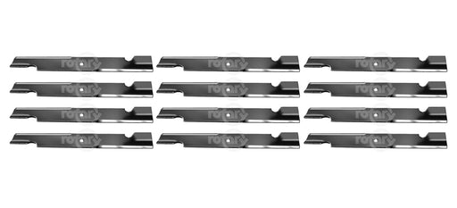 12 Pack Notched High-Lift Lawn Mower Blades Fits Bad Boy 038-6060-00