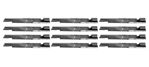 12 Pack Notched High-Lift Lawn Mower Blades Fits Toro 105-7718-03 133-2127