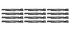 12 Pack Notched High-Lift Lawn Mower Blades Fits Windsor 50-2814
