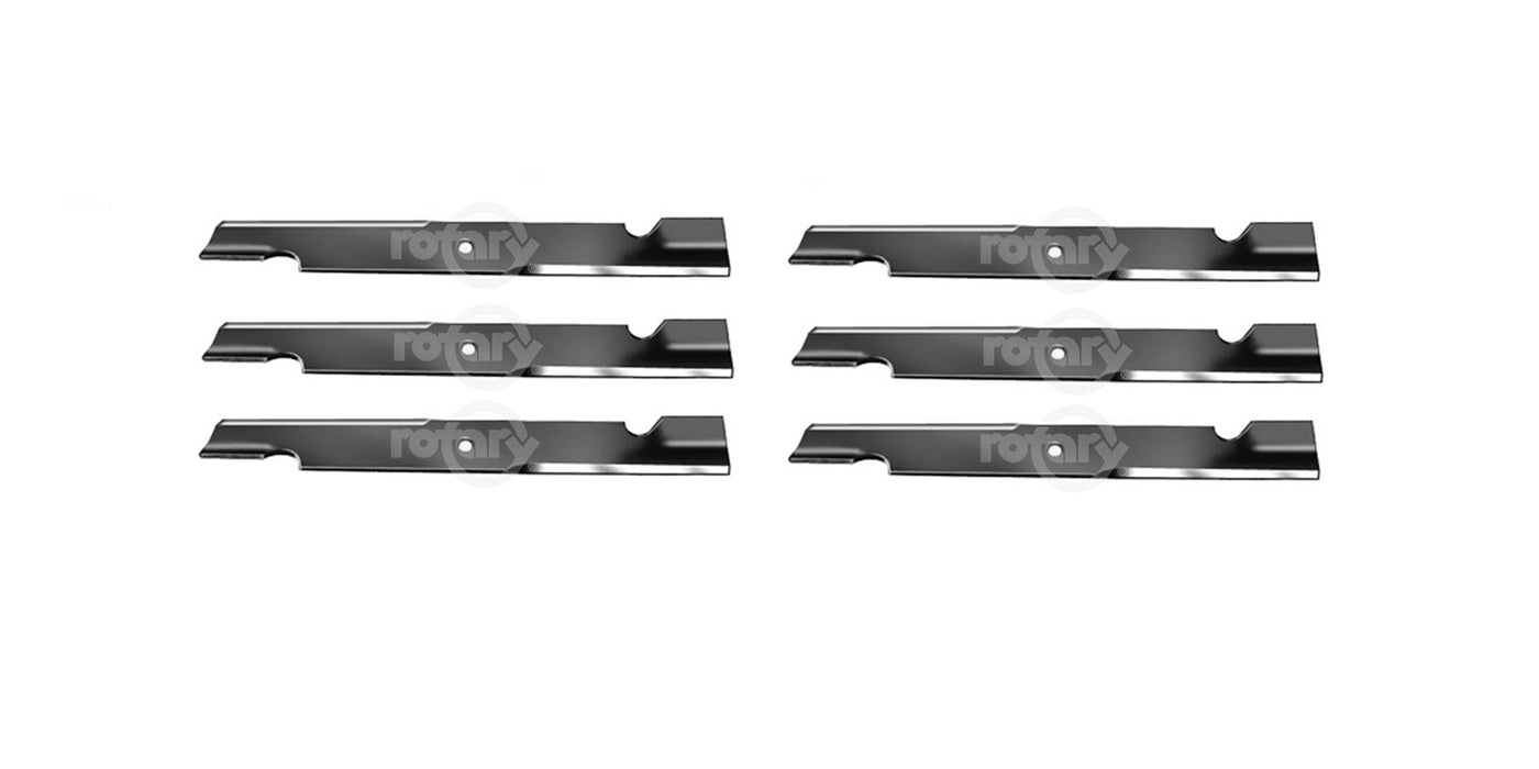 6 Pack Notched High-Lift Lawn Mower Blades Fits Windsor 50-2814