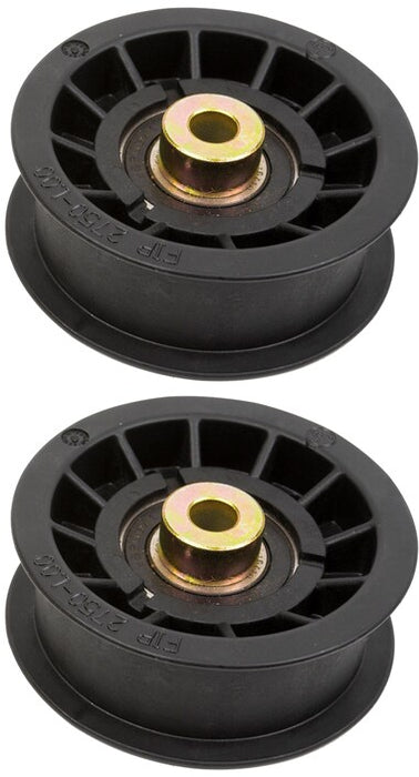 2 PK Genuine Exmark 109-4076 Flat Idler Pulley Lazer Z AC AS Front Runner