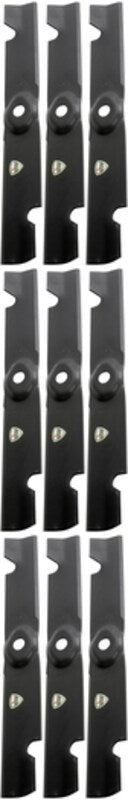 9 PK Genuine Exmark 109-6464-S Hi Lift Notch Blade Lazer Z AC Diesel XS 66"