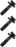 3 PK Genuine Exmark 109-9220 Blade Bolt Lazer Z AS CT XS Vantage Turf Tracer