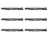 6 Pack Copperhead Heavy Duty Mulching Blades Fits Exmark 103-6403 20-1/2"