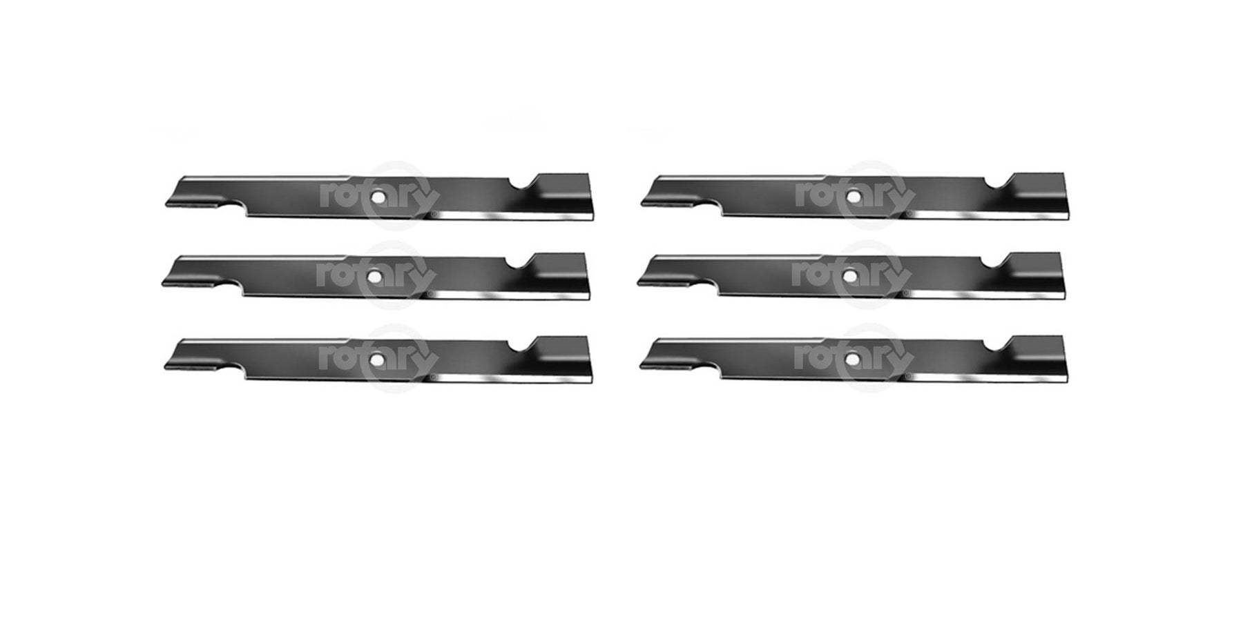 6 Pack Notched High-Lift Blades Fits Exmark 103-6403 103-6403-S