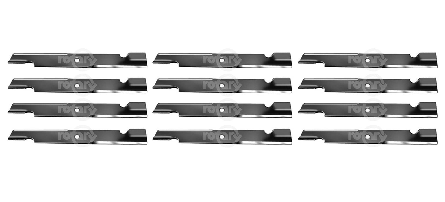 12 Pack Notched High-Lift Lawn Mower Blades Fits Exmark 103-6404 130-6404-S