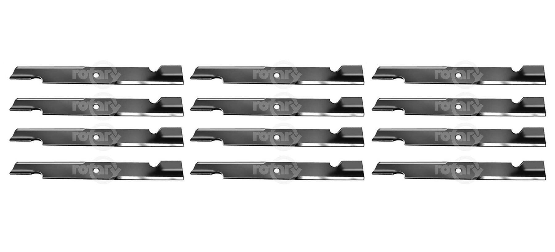 12 Pack Notched High-Lift Lawn Mower Blades Fits Exmark 103-6404 130-6404-S