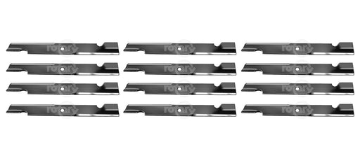 12 Pack Notched High-Lift Lawn Mower Blades Fits Exmark 103-6404 130-6404-S