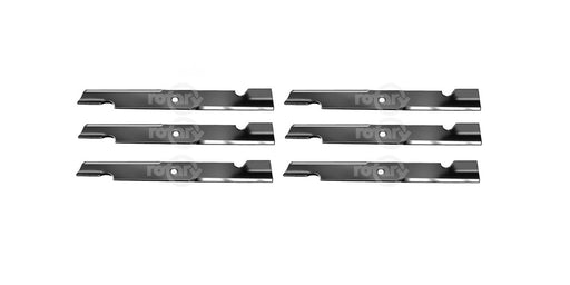 6 Pack Notched High-Lift Lawn Mower Blades Fits Exmark 103-6404 130-6404-S