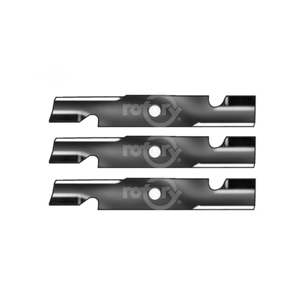 3 Pack Notched High-Lift Lawn Mower Blades Fits Exmark 103-6401 103-6401-S