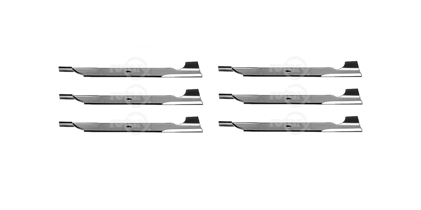 6 Pack Notched High-Lift Blades Fits Exmark 103-6403 103-6403-S