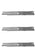 3PK Low Lift Blade 18" X 2-1/2" X 15/16"  Fits Exmark 103-6387 103-6387-S
